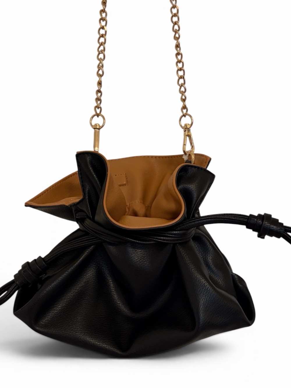 A New Day‎ Faux Leather Convertible Drawstring Pouch Handbag
